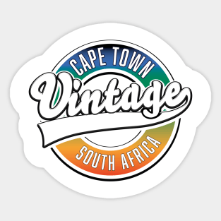 Cape Town South Africa retro logo Sticker